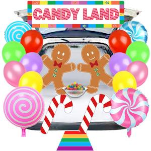 Candy Land Trunk or Treat Car Suv Decorations Kit Halloween Trunk or Treat Decoration for Candyland Party Supplies