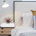 Small Storage Basket Wicker Baskets for Organizing with Handle Decorative Storage Bins for Countertop Toilet Paper Basket for Toilet Tank Top Small Baskets Set,White