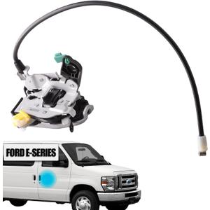 Passenger Door Latch assembly compatible for 1996-2019 Ford E150 E250 E350 Econoline Van Front Right Door lock latch replace part 6C2Z1521812A
