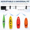 Sunluway Kayak Trolling Motor Mount, Adjustable & Universal Fit, Kayak Transom Motor Mount Bracket & Fishing Accessories Mount Platform for Most Clamp-on Electric Trolling Motors Up to 60lbs Thrust