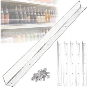 Gondola Shelf Fence - Retail Shelf Guard Rail,Clear Acrylic,for Retail Shelving and Display Shelves,10 Pack (3''H x 36''L)