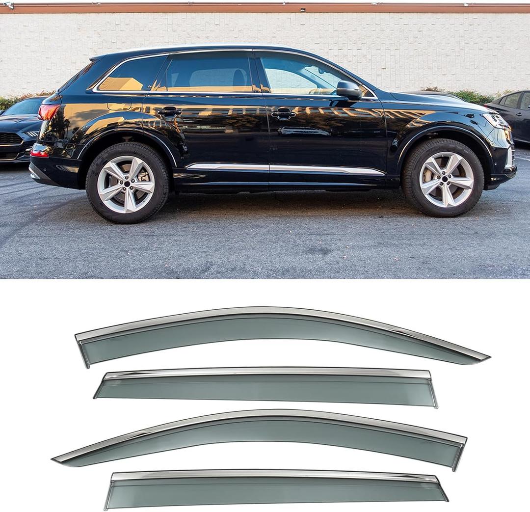 Window Visors Rain Guards for Audi Q7 SQ7 2017-2026 Window Vent Visor