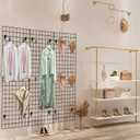 Grid Wall Commercial Grade Gridwall Panels Heavy Duty Grid Panel for Any Retail Display Wall Grid 2' Width x 5' Height, Black (Pack of 3) Easily Portable