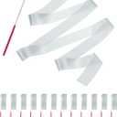 Uxcell Dance Ribbon, Gymnastics Ribbon Twirling Ribbons for Birthday Party Streamers Decoration,Circus Carnival Ribbon with Sticks Wands