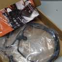 14" Handlebars Extension Front Brake Line for Harley 1996-2013 Touring Road King/Road Glide/Street Glide/Electra Glide NO ABS Models, Stainless Steel Braided Brake Cable, Black