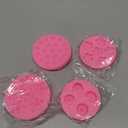 5Pcs Rose Flower Silicone Candy Molds, Mini Daisy Fondant Chocolate Molds Kit Cupcake DIY Chocolate Fondant Candy Cookies Crafting Party Wedding Cake Sugar Dessert Decorating Baking Mold (Pink)