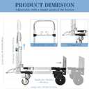 600-Pound Heavy-Duty 4-Wheel Folding Hand Truck/Cart with Adjustable Height & Length for Ultimate Versatility
