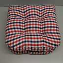 Klear Vu Gripper Overstuffed Universal Non-Slip Dining Chair Cushions for Kitchen Decor or Office Use, U-Shaped Skid-Proof Seat Pad, 15x15 Inches, 2 Count (Pack of 1), Gingham Red White Blue