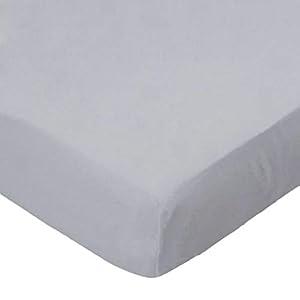 SheetWorld Fitted Bassinet Sheet Compatible with Nuna Mixx 1229  100% Cotton Woven, Smooth & Durable, Secure Fit, Machine Washable, Made in USA  Solid Grey