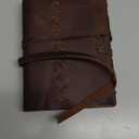 Leather Journal Notebook for Men & Women Daily Vintage Leather Bound Journal Travel Notebook 290 Lined Paper Diary Writing Journal Travelers Scrapbook Poetry Sketchbook Leather Gifts with Pen Holder (8 x 6)