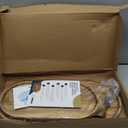 Acacia Wooden Serving Trays Set of 2 - Rectangular Oval Shaped Wood Plates for Charcuterie Cheese Bread Fruit Vegetable Dip Sushi - Rustic Serving Platter Shallow Dishes -14x7 & 11x5.5 In.