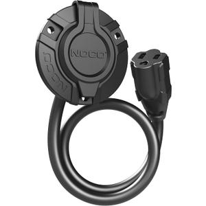 NOCO GCP1 15A AC Port Plug, 125V Power Inlet Socket, and Waterproof Electrical Outlet Receptacle Box with 16-Inch Integrated Outdoor Extension Cord