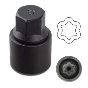 TERPINK D-Wheel Locking Nut Key Compatible with Toyota Models, Lexus, Tacoma, Cool Roadze, Senna, Smooth and Speedmaster, Anti-Theft Wheel Lug Removal Key, Lock Nut Socket Adapter