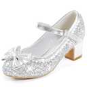 LAURMOSA Toddler Girls Silver Dress Shoes Kids High Heels Sparkle Princess Frozen Ballroom Shoes for Girls Toddler High Heels Size 11, Wedding Party Kids Dress Pump