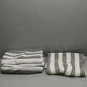 Arkwright Oversized Beach Towels (30x70, 4-Pack), Ringspun Cotton Double Yarn Strength, Perfect Grey Striped Pool Towel, Beach Towel, Bath Towel
