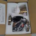 DSMJFU Gold Plug in Wall Sconces Set of 2, Modern Wall Lamp with Plug in Cord, Wooden Plug in Wall Light with Hammered Metal ShadeWall Mounted Lamp for Bedroom, Living Room, Hallway, Bathroom