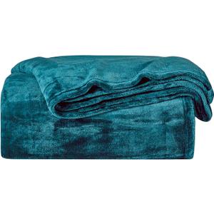 BOURINA Fleece Blanket Flannel Throw Blanket (Teal,Throw Size) Lightweight Cozy Microfiber Blanket for Sofa, Couch, Bed, Camping, Travel, 50x60 inches