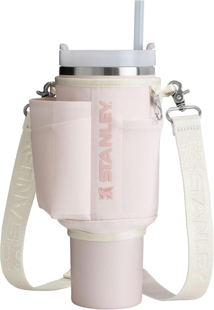 STANLEY All Day Quencher Carry All for 40 oz Tumbler with Handle | Crossbody Bag with Phone Holder Pocket, Card Sleeve & Detachable Strap | Water Bottle Carrier Bag | BPA-Free | (Rose Quartz)