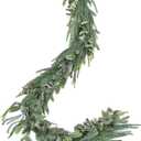 DearHouse Pine Garland Christmas Decoration, Artificial Greenery Garland Norfolk Pine Leaves and Eucalyptus for Holiday Season Mantel Fireplace Table Runner Centerpiece (Pine Garland with Eucalyptus)