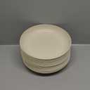 Homienly Deep Dinner Set of 12 - Alternative for Plastic, Microwave and Dishwasher Safe Wheat Straw Plates for Kitchen, Unbreakable Kids (Beige, 10 Inch)