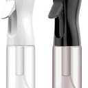 ELEMSY Spray Bottle For Hair (2 Pack 6.8 OZ) Continuous Mister Empty Spray Bottles, Ultra Fine Mist Water Sprayer for Hairstyling, Cleaning, Plants, Pets, Barbers, Salons, Essential Oil Scents