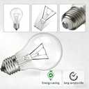 75 Watt Incandescent Light Bulbs, A19 75 WATT Incandescent Bulb Shatter Resistant Rough Service Light Bulb 60+ Watt A19 Shape, Soft White (12PACK)