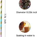 2 x YAOSHENG [100 Pack] Pink & Gold Paper Straws Disposable, 100% Biodegradable Multi-Pattern Party Straws For Birthday, Wedding and Holiday Decoration (Seven Colors)