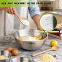 Greentainer 5-Piece Stainless Steel Mixing Bowls Set for Kitchen, Nesting Bowls for Mixing, Baking, Prepping, Cooking and Serving Food, Metal Mixing Bowls Dishwasher Safe