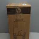 2.5 Gallon Glass Beverage Dispenser with Stainless Steel Spigot, Metal Stand, and Drip Tray  Mason Jar Style Drink Dispenser for Parties, Iced Tea, Water, Lemonade, and More