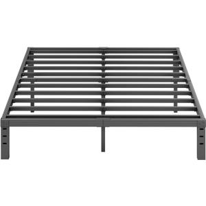 12 Inch High Metal Queen Bed Frame, Platform Bed Frame Queen Size No Box Spring Needed, Easy Assembly, Noise Free, Sturdy, Black