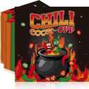 200 Pcs Chili Cook Off Decorations Napkins, Funny Spicy Pepper Cartoon Party Napkins, Hot Chili Party Supplies for Festival or Cooking Contest