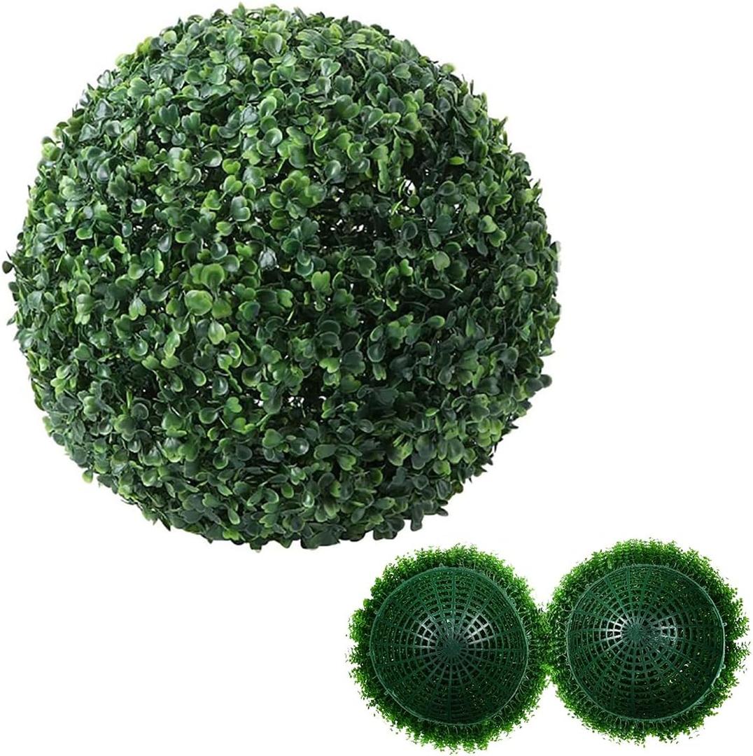 Artificial Boxwood Balls,1 Pcs Artificial Plant Topiary Ball,UV Resistant Decorative Greenery Sphere,Faux Boxwood Decorative Balls for Balcony,Garden,Green Plant Balls,Wedding Decor (14 in) Artificial Boxwood Balls,1 Pcs Artificial Plant Topiary Ball,UV Resistant Decorative Greenery Sphere,Faux Boxwood Decorative Balls for Balcony,Garden,Green Plant Balls,Wedding Decor (14 in)