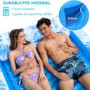 Inflatable Tanning Pool Lounger Float with Cervical Pillow - Pool Floats Adult for Sunbathing, Backyard, Pool Party - Inflate Ball Pit for Babies - Kids Swimming Pool Bed