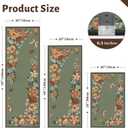 Kitchen Rugs Set of 3, Washable Non-Slip Kitchen Mats for Floor with Rubber Backing, 1'8" x 4'11"