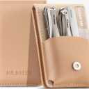 MR.GREEN 4 Pcs Nail Clipper Set Anti-Splash, Upgraded Nail Clippers with Nail File and Tweezers, Professional Fingernail & Toe Nail Clippers for Men & Women, Manicure Nail Kit with Premium Case