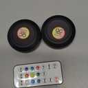 WILLED RGB Under Cabinet Lights,Rechargeable Puck Lights with Remote Control, Wireless Push Light with Timer Function,Dimmable LED Touch Tap Light for Kitchen,Cabinet,Closet, Counter,3 Pack