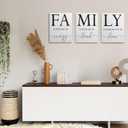 GUBIYU Home Family Wall Decor, Set of 3 Inspirational Canvas Prints Black and White Framed Canvas Art Paintings Wood Wall Decoration for Dining Room Bedroom Living Room 12"x16"