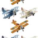 Garneck Kids 6 Pcs Airplane Model Ornament Iron Painted Small Plane Office Decor