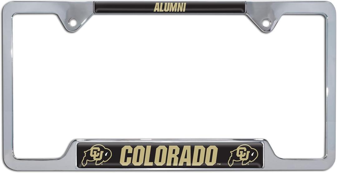 University of Colorado Buffaloes Metal License Plate Frame (Alumni (Chrome Frame))