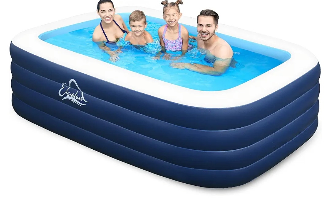 Inflatable Swimming Pool with 4 Air Chambers,99"x60"x28" Heavy Duty Deepened and Thickened Kids Pool, Swimming Pool for Adults Kids Family, Blow up Pool for Backyard, Garden, Outdoor Inflatable Swimming Pool with 4 Air Chambers,99"x60"x28" Heavy Duty Deepened and Thickened Kids Pool, Swimming Pool for Adults Kids Family, Blow up Pool for Backyard, Garden, Outdoor