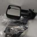 Towing Mirrors for Toyota Tundra 2007-2021, Tow Mirror for Toyota Sequoia 2008-2017 with Power Glass Heated Arrow Turn Signal Light Running Light Blind Spot Monitoring Extendable Fold Pair Set (Smoke) (Black)