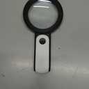 JMH Magnifying Glass with Light, Handheld Large Magnifying Glass 18LED Cold and Warm Light with 3 Modes, Illuminated Lighted Magnifier for Seniors Reading, Coins, Jewelry (Black)