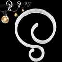 Banister Clips Christmas Light Clips for Banister Railing Fence Deck Christmas Stockings Garland Lights Decorations Clips Christmas Clips, Translucent White (50)