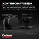 Kwikset Pismo Interior Privacy Door Knob with Lock, Door Handle For Bathroom and Bedroom, Matte Black Keyless Turn Lock Doorknob, with Microban Protection