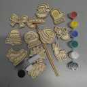 QINGQIU Christmas Wooden Magnet Toys, Pack Of 2