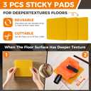 2 x Heavy Duty Floor Gap Fixer Tool with Reinforced Suction Cups and 3 Patch Adhesive Pads for Wood Floors, Laminate Floors, Vinyl Floors, and Hardwood Floors, Large