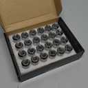 MIKKUPPA M14x1.5 Lug Nuts - Replacement for Chevy Silverado 1500 Traverse Colorado Tahoe, GMC Sierra Savana Aftermarket Wheel, Chrome 24pcs Wide 23mm Closed End Bulge Acorn One-Piece Tire Lug Nut