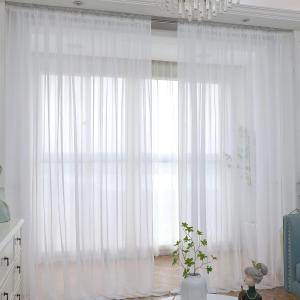 L&TEC Window Ivory Sheer Curtains 72 Inches Long 2 Panels Sheer Curtain Basic Rod Pocket Panel for Bedroom Children Living Room Yard Kitchen (Ivory, 52" W x 72" L | 2 pcs)