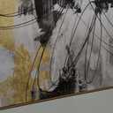 Large Canvas Wall Art Gold Abstract Paintings 29x58 Inch Wooden Framed Artwork Black Line Painting for Bedroom Bathroom Home Decor