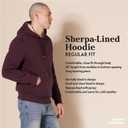 Amazon Essentials Men's Sherpa-Lined Pullover Hoodie (Black)